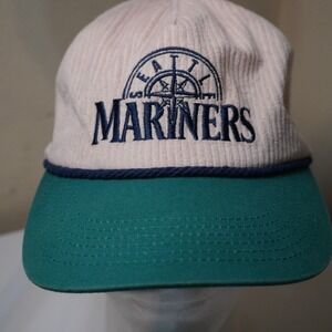 Seattle Mariners Alaska Corduroy Baseball Cap Hat Navy Green Tan Snapback